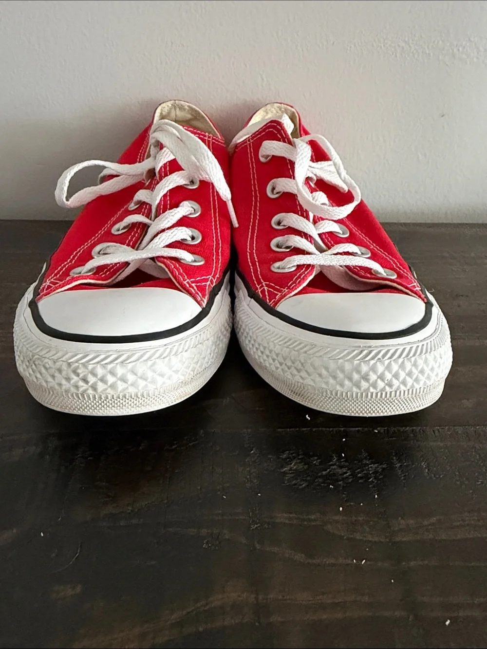 Converse Red Chuck Taylor Low Top Canvas Sneakers Womens Size 6 - Picture 5 of 8